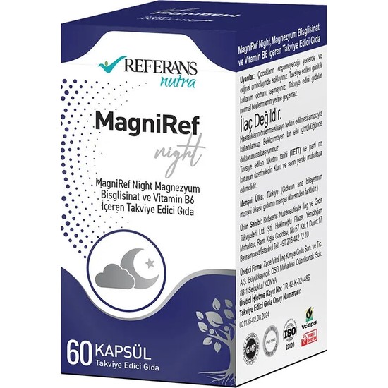 Referans Nutra Magniref Night 60 Kapsül