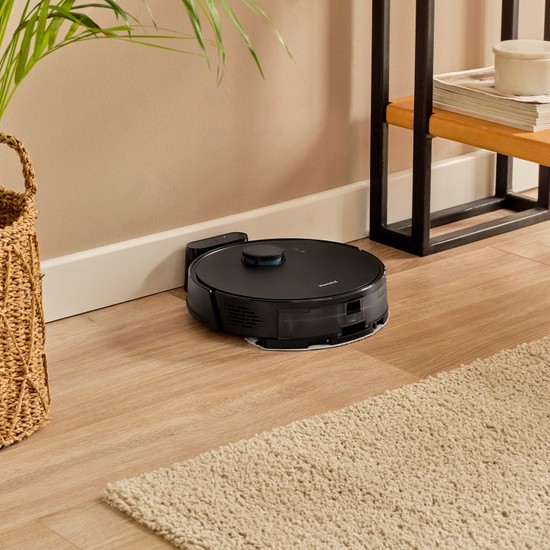 Homend Alex Laser 1291H Moplu ve Haritalamalı Akıllı 5 Kpa Robot Süpürge Siyah