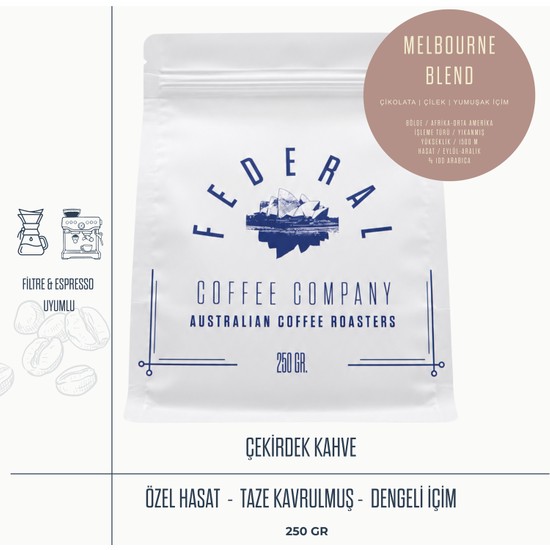 FEDERAL Melbourne Blend ( Çekirdek Kahve) 250GR