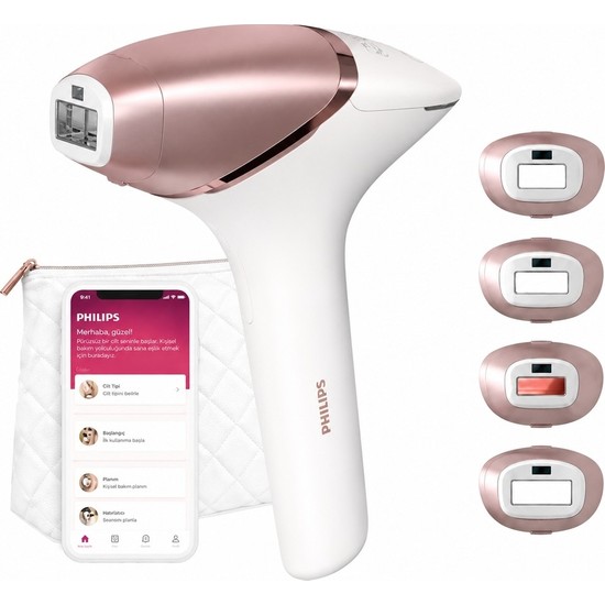 Philips Lumea 9900 Serisi BRP958/00 Ipl Tüy Alma, Skinaı Uygulama, Vücut ve Yüz Için 4 Başlık, Çanta
