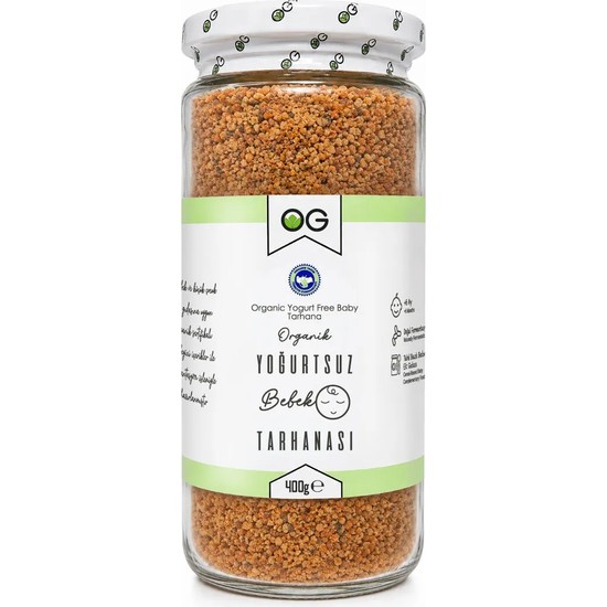 OG natural Organik Yoğurtsuz Bebek Tarhanası 400 Gr