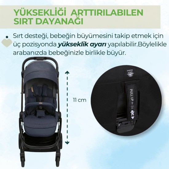 Chicco ONE4EVER Lounge Seyahat Sistemi Bebek Arabası 22 kg Taşıma Kapasitesi Katlanabilir Özellik