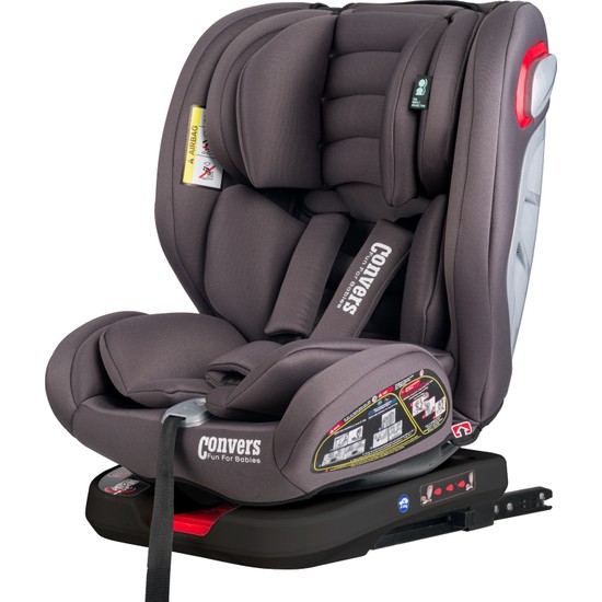 Convers &Dafiti Airmax 0-36 kg 360° Dönebilen Isofix'li Oto Koltuğu Siyah Kasa Yan Darbe Koruması ile Güvenli
