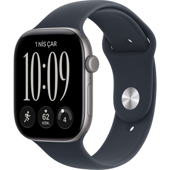 Apple Watch Series 12 Gps, 42 mm Uzay Grisi Alüminyum Kasa ve Lacivert Spor Kordon - S/m