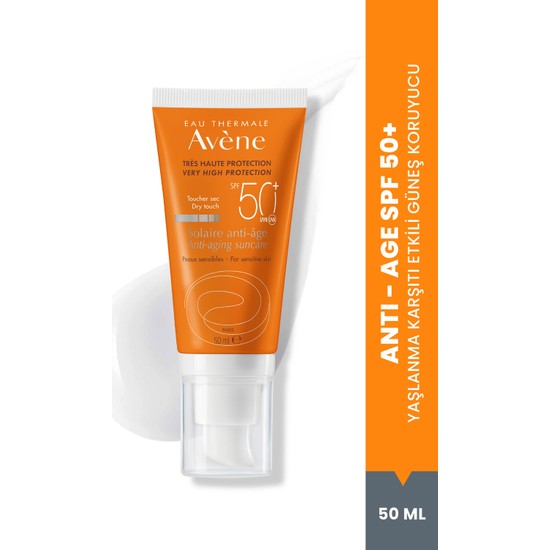 Avene Anti-Age SPF 50+ Yaşlanma Karşıtı Güneş Kremi Yüksek Koruma Sağlayan Anti-Aging Güneş Kremi 50 ml