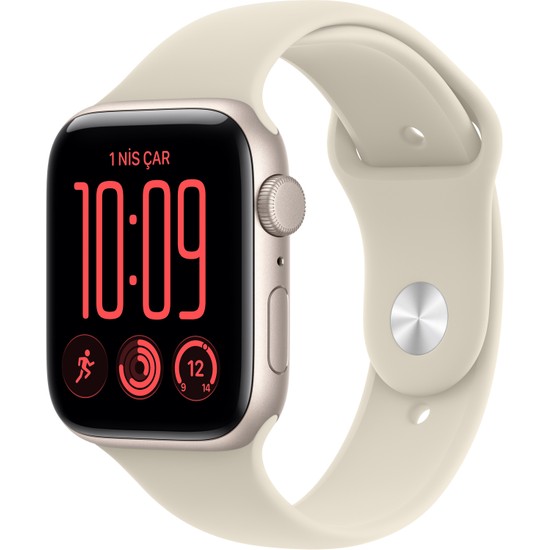 Apple Watch Se 3 Gps, 40 mm Yıldız Işığı Alüminyum Kasa ve Kum Beji Spor Kordon - S/m