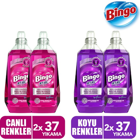 Bingo Jet Jel Koyu Renkler 1480 Mlx2 + Canlı Renkler 1480 Mlx2