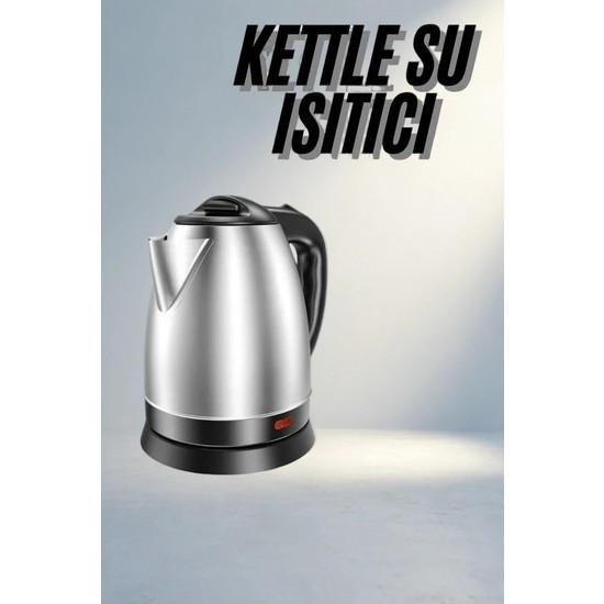 Aslanoğlu Store Zarif Tasarımlı Paslanmaz Çelik Elektrikli Kettle 1.8l