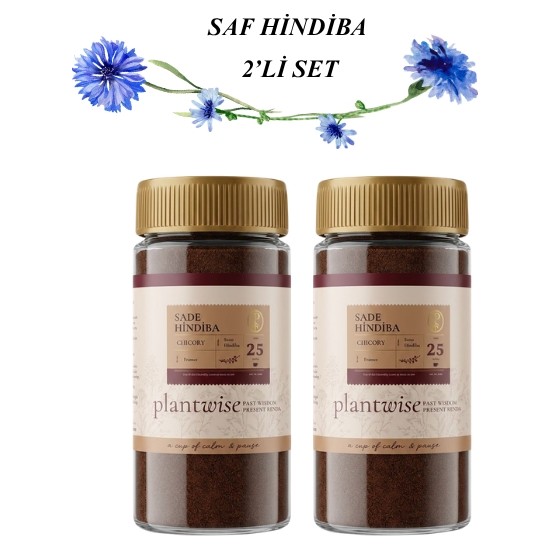 Plantwise 2'li Saf Hindiba Kahvesi | %100 Bitkisel | Kafeinsiz | 100g Cam Kavanoz