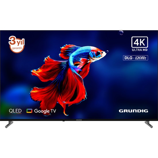 Grundig 65 GQ 650 65'' 165 Ekran Uydu Alıcılı 4K Ultra HD Google QLED TV