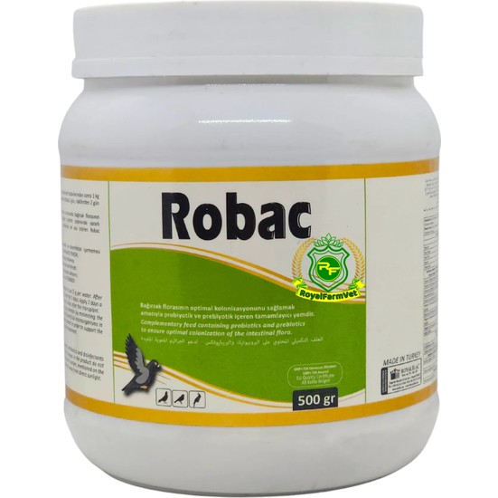 Royal  Robac 500 Gr. Güvercin ve Kafes Kuşları Için Probiyotik ve Prebiyotik