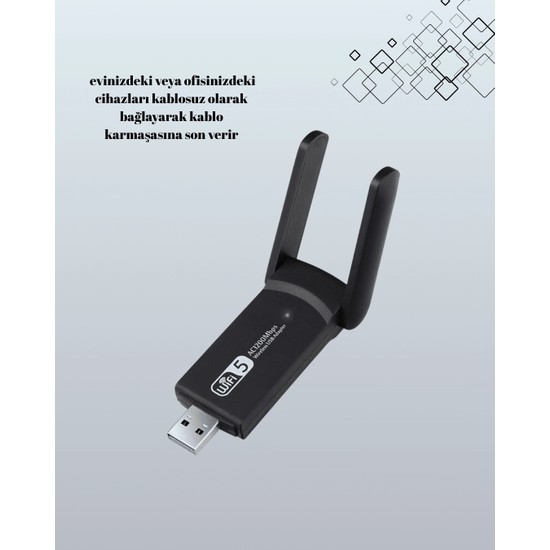 Midas Toptan AC1200 USB Wifi Adaptör Midas