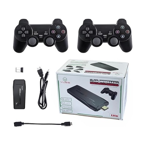 Trendexa M8 Retro Oyun Konsolu – 4K HDMI Çıkışlı, 64 GB Oyun Yüklü – Çift Joystick – 8-Bit/16-Bit Klasikler – Aile ve Çocuklar Için Eğlence