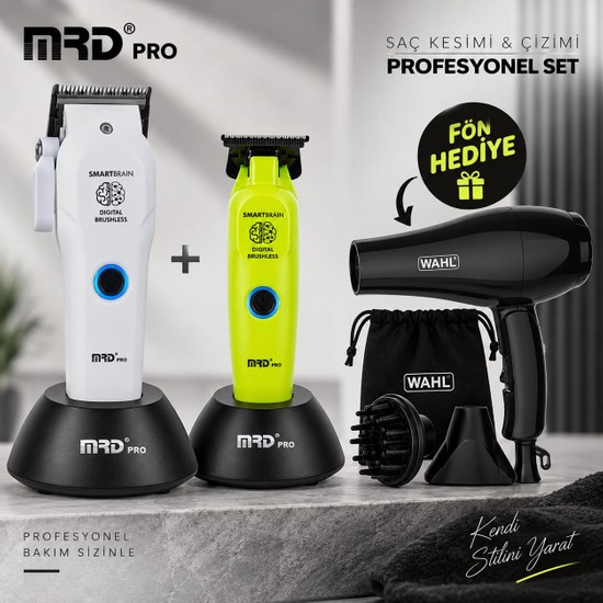 Mrd Pro GMT3969 Saç Sakal Tıraş Makinesi ve GMT3969ST Saç Sakal Çizim Makinesi Hediyeli Set
