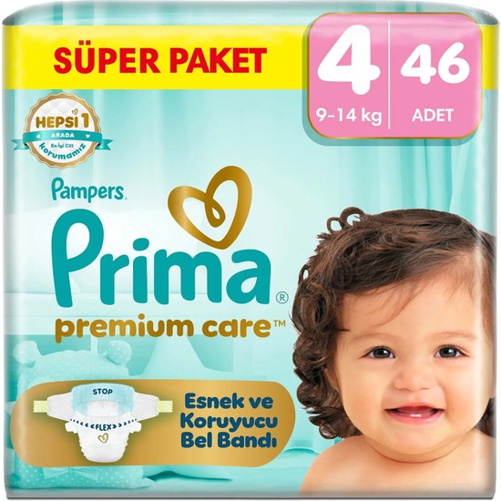 Prima Bebek Bezi Premium Care 4 Numara 46 Adet Ekonomik Paket