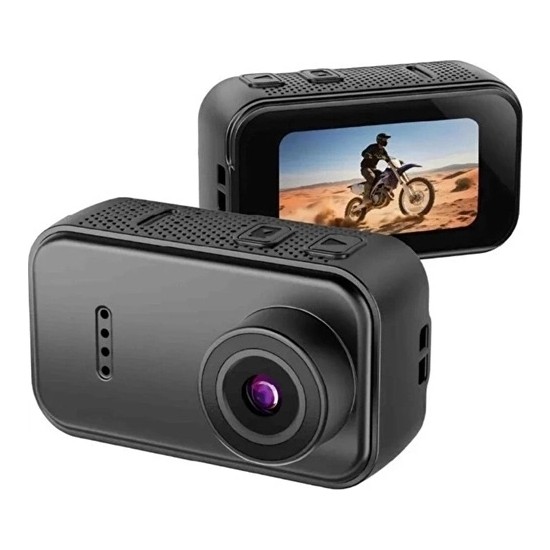 Eco Port F2 2k 1080P Parmak Kamera 130° Geniş Açı IPS Ekranlı 25G Mini Taşınabilir Cep Kamerası Siyah