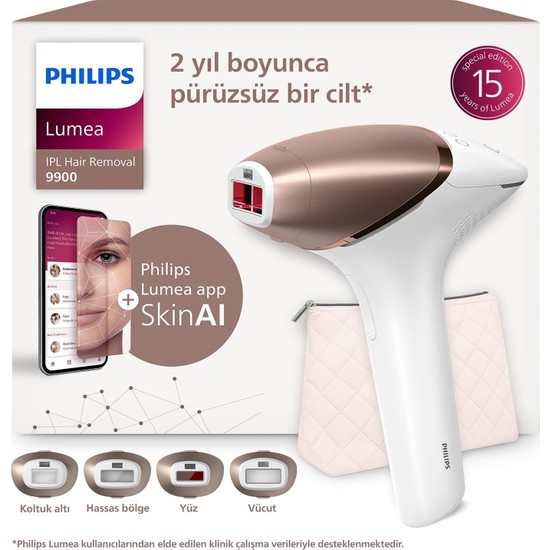 Philips Lumea 9900 Serisi BRI951/03 Ipl Tüy Alma, Skinaı,vücut,yüz,koltuk Altı,bikini,4 Başlık,çanta