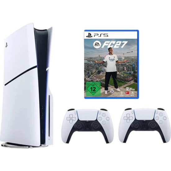 Sony Playstation 5 Slim Cdli + 2.kol Dualsense + Ps5 FC27 (Ithalatçı Garantili)