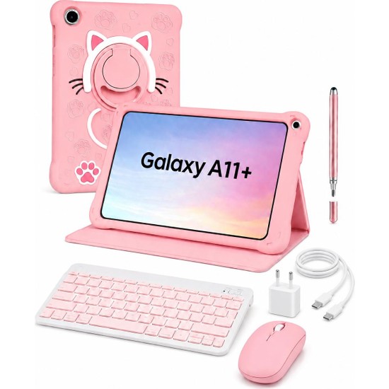 Samsung Galaxy Tab A11 Plus 11'' 8gb 256GB Tablet+Kılıf+Klavye+Mouse+Şarj Başlık+(Kalem Hediye)