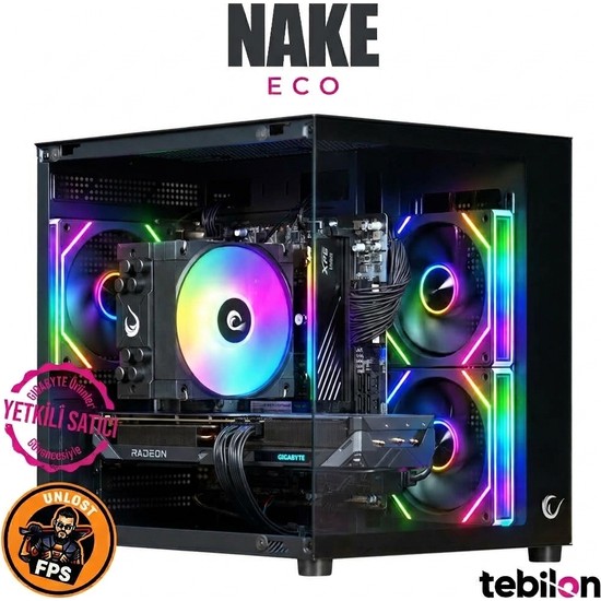 Tebilon NAKE ECO I AMD 7600 I GIGABYTE RADEON 9060 XT 16GB I GIGABYTE B650M S2H I 16GB-1 TB SDD I OEM PAKET