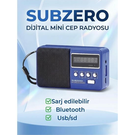 Subzero SB38 Mini Nostalji Bluetooth Müzik Kutusu Siyah Renkli Taşınabilir Fm Hoparlör