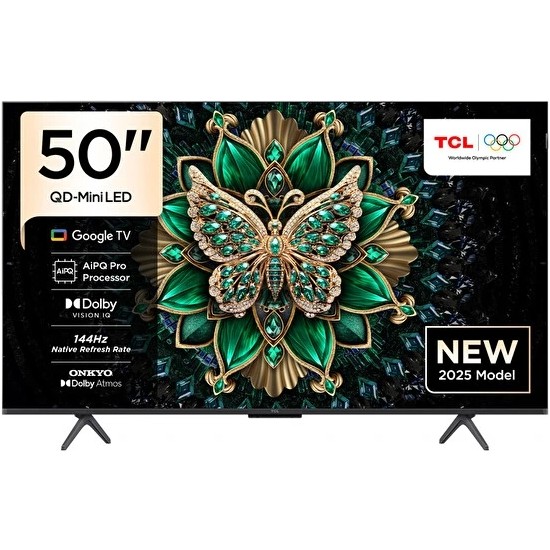TCL 50C6K 50" 127   Ekran Uydu Alıcılı 4K Ultra HD Google MiniLED TV