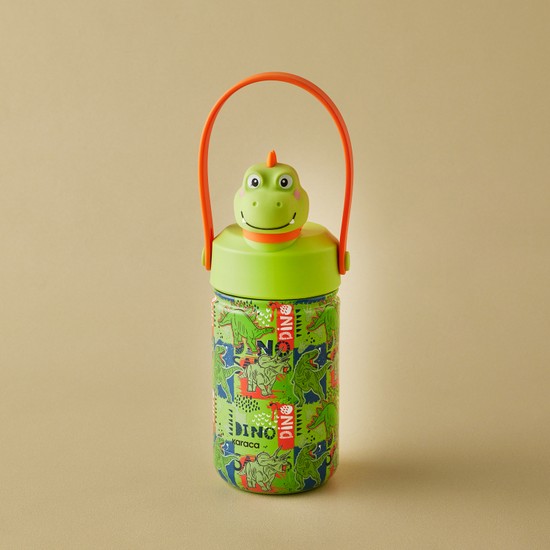 Karaca Duosip Dino Çocuk Pipetli Dinazor Tasarımlı Okul Su Matarası Termos 350 ml