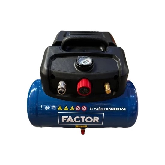 Factor Yağsız Kompresör 6lt / 8 Bar Factor6-8