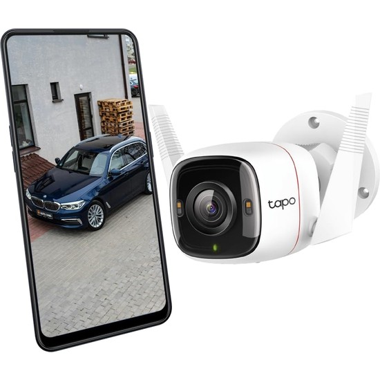 Şanal Tapo C320WS, 2k 4mp Dış Mekan Wi-Fi/ethernet Güvenlik Kamerası, Hareket Algılama, IP66 Su Geçirmez, 30M Starlight Gece Görüşü, Çift Yönlü Ses, Bulut/yerel Depolama, Sesli ve Işıklı Alarm
