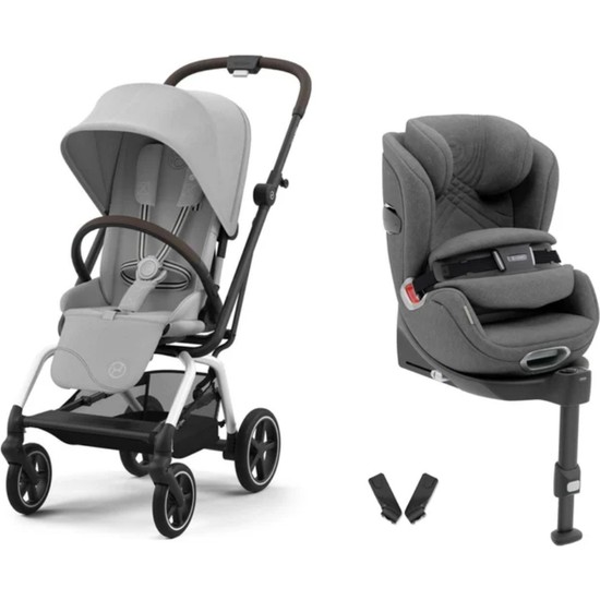 Cybex Eezy S Twist+2 360° | Fog Grey + Ana Kucağı Adaptörü + Anoris T I-Size Soho Grey