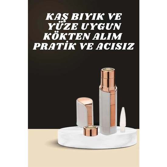 Zenviaa Mey Ithalat® Kaş Bıyık ve Yüz Epilasyon Aleti ve Titreşimli Yüz Temizleme Masaj