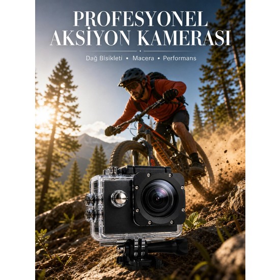 Zenviaa Mey Ithalat® Yeni Nesil Full Hd Görüntü Kalitesi Sunan Kompakt Aksiyon Kamerası 1080P