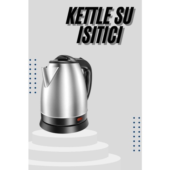 Zenviaa Mey Ithalat® Kettle C F Tipi 220-240V Paslanmaz Çelik Elektrik Kablolu Otomatik Kapanma Z