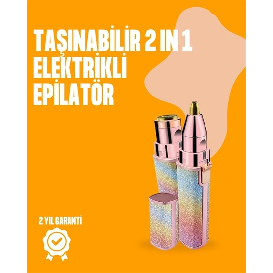 Zenviaa Mey Ithalat® Mini USB Şarjlı Elektrikli Epilatör – Kaş ve Yüz Tüy Temizliği Içi