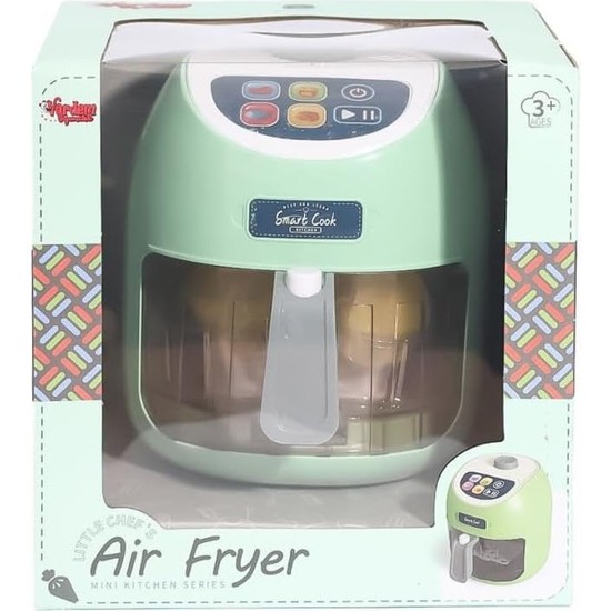 Die Grup Tr Dokunmatik Air Fryer Oyuncak Fritöz Seti, Renk Değiştiren Oyuncak Gıdalı Çocuk Mutfak Oyuncağı, Işıklı ve Sesli Fritöz, Sepetli Evcilik ve Rol Yapma Seti LD-6613A
