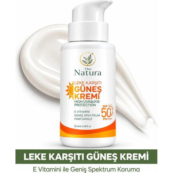 The Natura Yoğun Nemlendirici Leke Karşıtı Yüz Güneş Kremi SPF 50+ PA++++ 50 ml