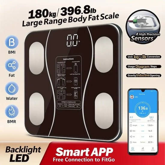 Store Siyah Akıllı Dijital Baskül FS-550