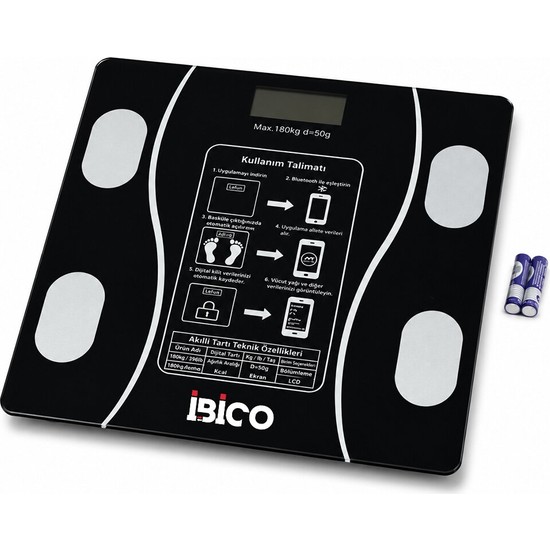 Store Bluetooth - Vücut Analizli Dijital Baskül Terazi Tartı 180KG/50G Yağ - Su - Kas Oran - Bmı İ11-023