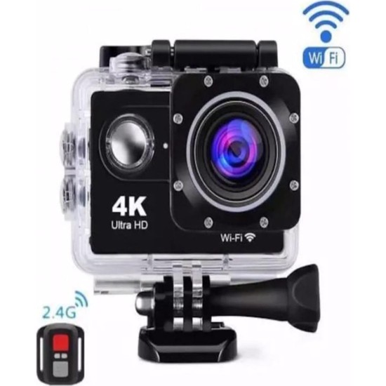 Store Kask Kamerası 170 Derece 16 Mp 4K Ultra Hd Wifi Aksiyon Kamerası Kumandalı Kamera