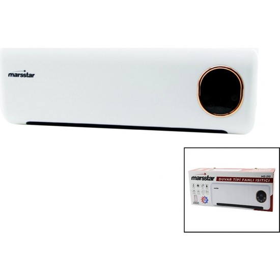 Marsilyan Kumandalı  Duvar Tipi Fanlı Isıtıcı Soğuk - Sıcak LED Kontrol Ekranı 2000W MS-210 MS-400 (4887)