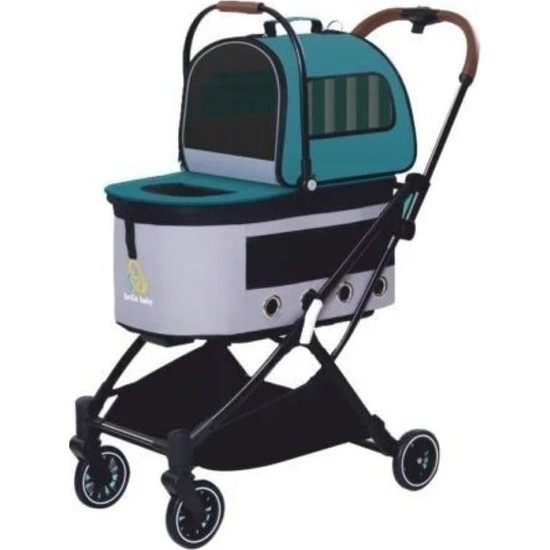 Eurodog Katlanabilir Köpek Arabası Yeşil 67X49X99 cm