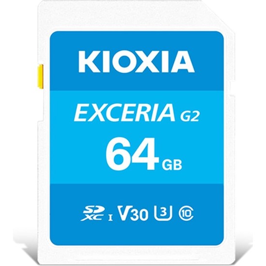 Kıoxıa Excerıa G2 64GB Sdxc Hafıza Kartı – Uhs-I U3 V30 C10, 100MB/S Okuma, 50MB/S Yazma, 4K