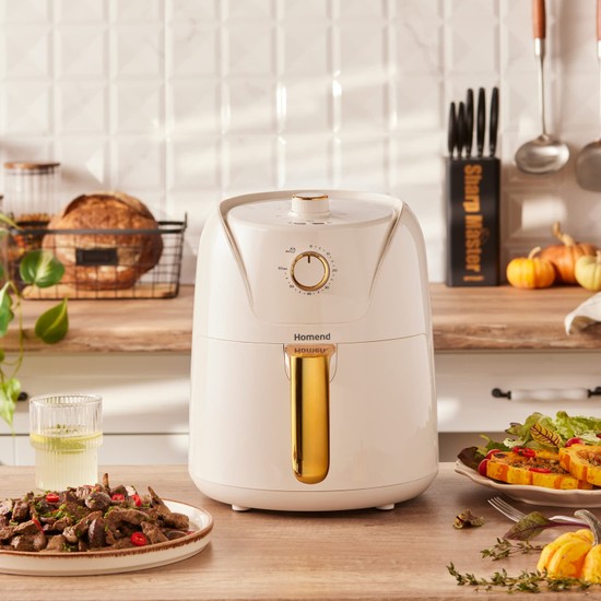 Homend Airfryday 2504H 8 Farklı Programlı, 4,3 Litre Airfryer Krem