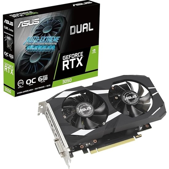 MSP Dual Geforce Rtx 3050 Oc DUAL-RTX3050-O6G Nvıdıa 6gb Gddr6 96BIT DX12 Gaming (Oyuncu) Ekran Kartı