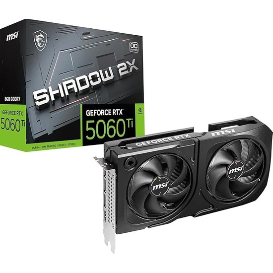 MSP VGA Geforce Rtx 5060 Tı 8g Shadow 2x Oc RTX5060TI 8gb Gddr7 128B DX12 Pcıe 5.0 X16 (3xdp 1xhdmı)