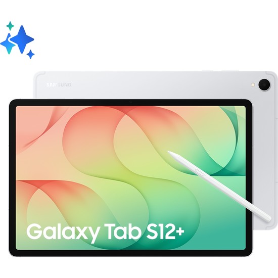 Samsung Galaxy Tab S12+, 12GB RAM, 256GB Depolama Alanı, 12.6 İnç, 120Hz Ekran, WiFi6E,S Pen Dahil, Gümüş