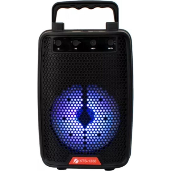 Koçak Elektronik Karaoke KTS-1338 Kablosuz Taşınabilir Bluetooth Hoparlör Siyah 3 inç Sürücü ile