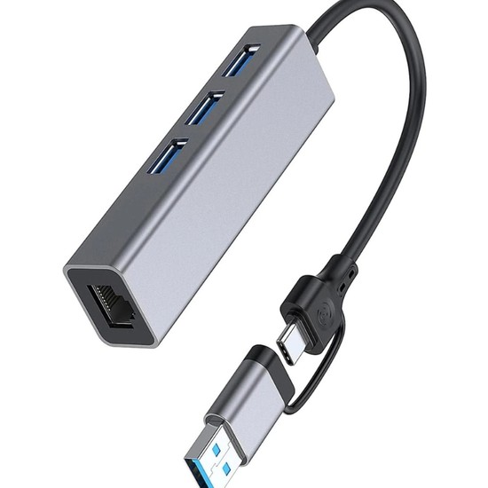 TKÇ Type-C USB 3.0 Gigabit Ethernet Adaptörü