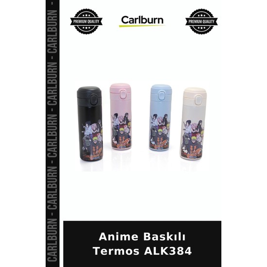 Carlburn Özel Üretim Içecek Hediyelik Aksesuar Anime Baskılı Termos ALK384