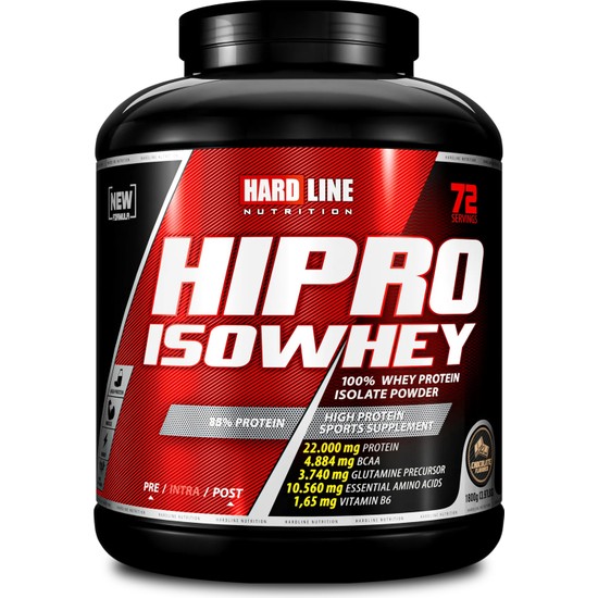 Hardline Nutrition Hardline Hipro Isowhey 1800 gr Çikolata Aromalı Whey Protein Toz Yetişkin Kullanıcılar İçin